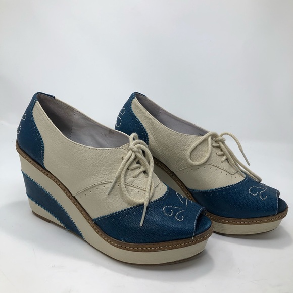 Anthropologie Shoes - Anthropologie-Pilcro-Leather Brighton Oxford Wedge